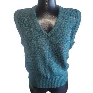 Celebrity Club Vintage 90's Green Speckled Knit Sweater Vest